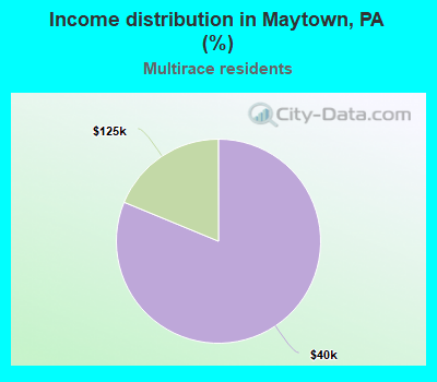 Income distribution in Maytown, PA (%)