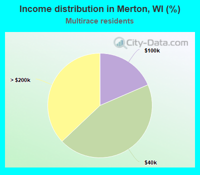 Income distribution in Merton, WI (%)