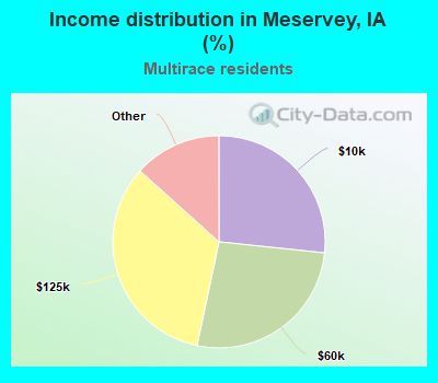 Income distribution in Meservey, IA (%)