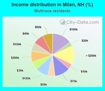 Income distribution in Milan, NH (%)