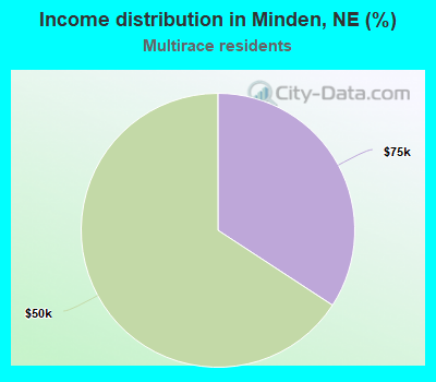 Income distribution in Minden, NE (%)