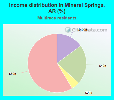 Income distribution in Mineral Springs, AR (%)