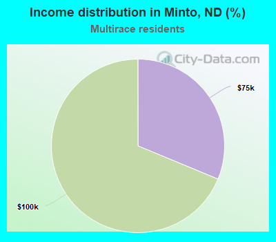 Income distribution in Minto, ND (%)