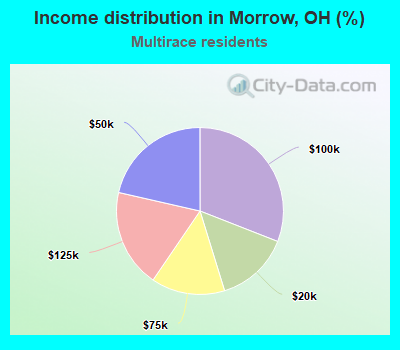 Income distribution in Morrow, OH (%)
