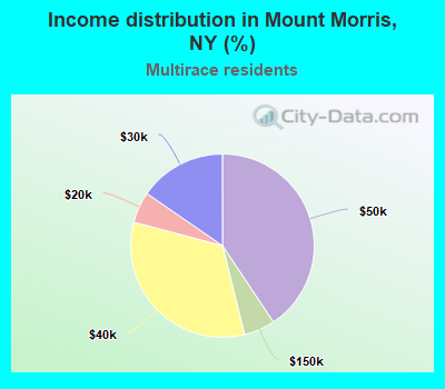 Income distribution in Mount Morris, NY (%)