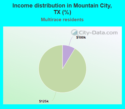 Income distribution in Mountain City, TX (%)