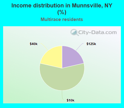 Income distribution in Munnsville, NY (%)