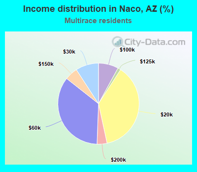 Income distribution in Naco, AZ (%)
