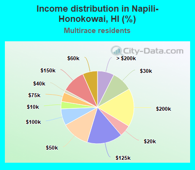 Income distribution in Napili-Honokowai, HI (%)