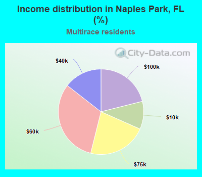 Income distribution in Naples Park, FL (%)