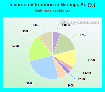 Income distribution in Naranja, FL (%)