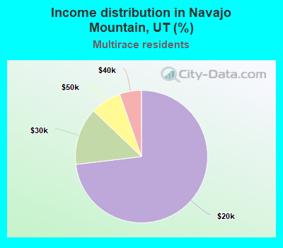 Income distribution in Navajo Mountain, UT (%)