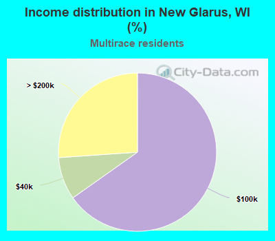 Income distribution in New Glarus, WI (%)