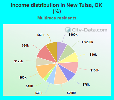 Income distribution in New Tulsa, OK (%)