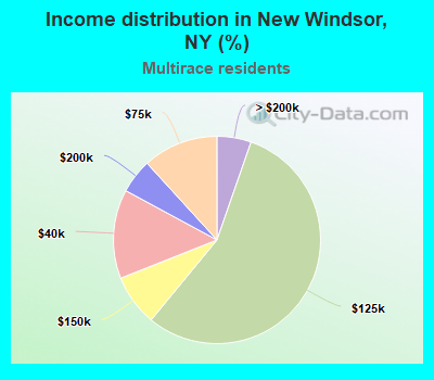 Income distribution in New Windsor, NY (%)