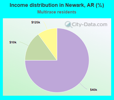 Income distribution in Newark, AR (%)