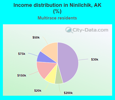 Income distribution in Ninilchik, AK (%)