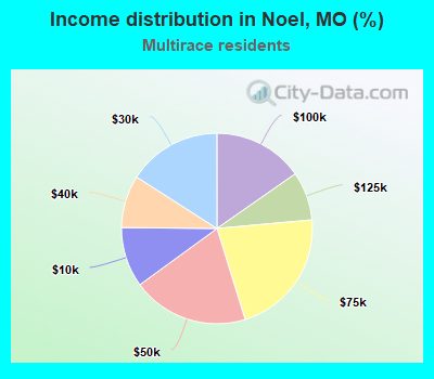 Income distribution in Noel, MO (%)