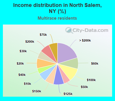 Income distribution in North Salem, NY (%)