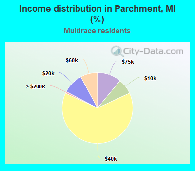 Income distribution in Parchment, MI (%)