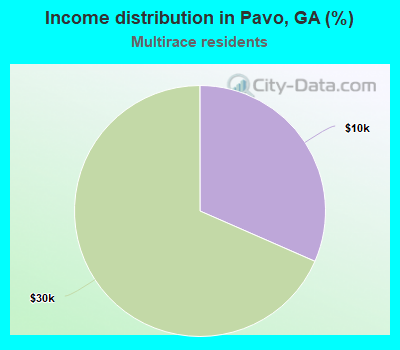 Income distribution in Pavo, GA (%)