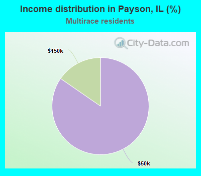 Income distribution in Payson, IL (%)