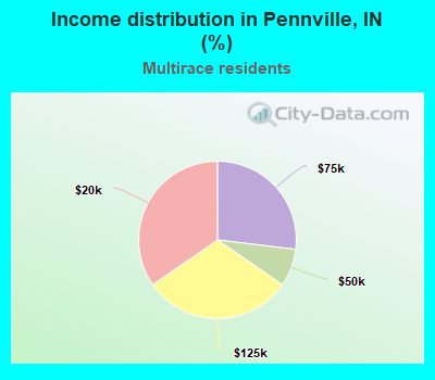 Income distribution in Pennville, IN (%)