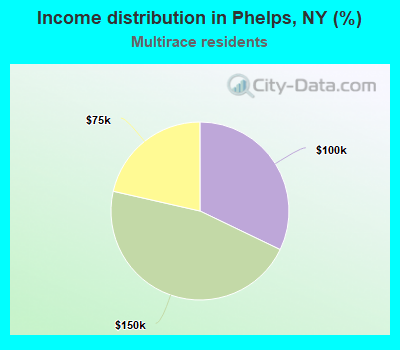 Income distribution in Phelps, NY (%)