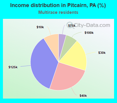 Income distribution in Pitcairn, PA (%)