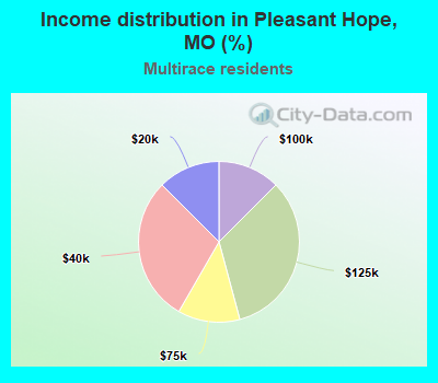 Income distribution in Pleasant Hope, MO (%)