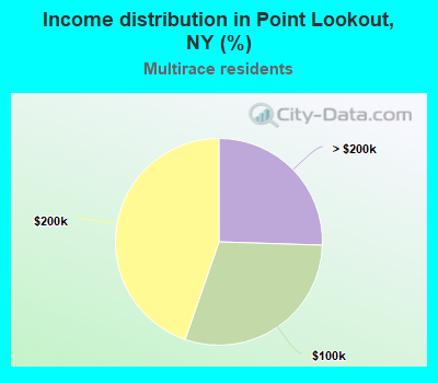 Income distribution in Point Lookout, NY (%)