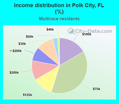 Income distribution in Polk City, FL (%)