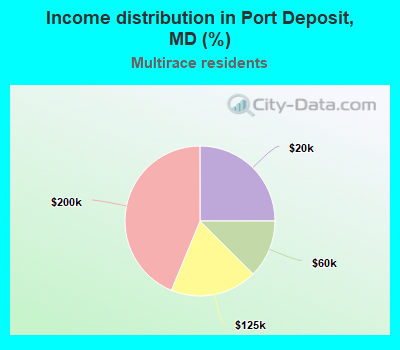 Income distribution in Port Deposit, MD (%)