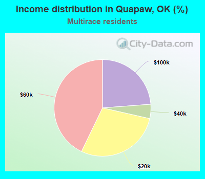 Income distribution in Quapaw, OK (%)