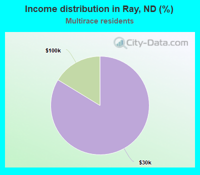 Income distribution in Ray, ND (%)