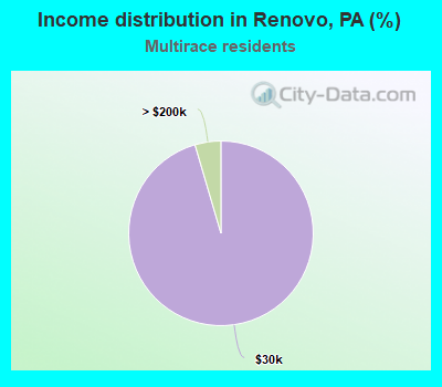 Income distribution in Renovo, PA (%)