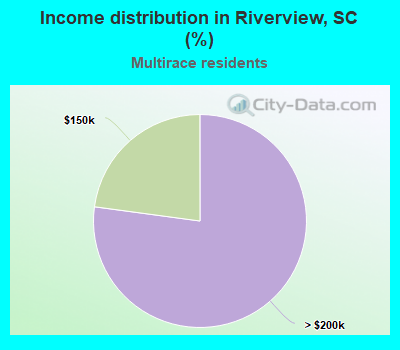 Income distribution in Riverview, SC (%)