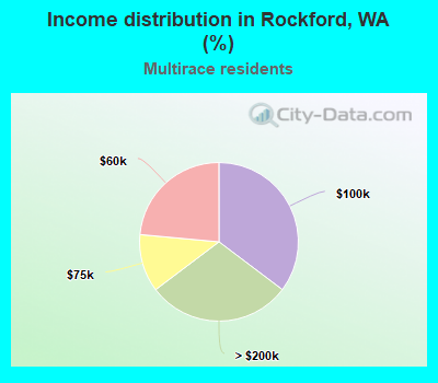 Income distribution in Rockford, WA (%)