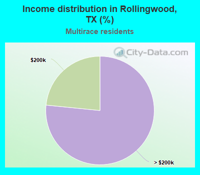 Income distribution in Rollingwood, TX (%)