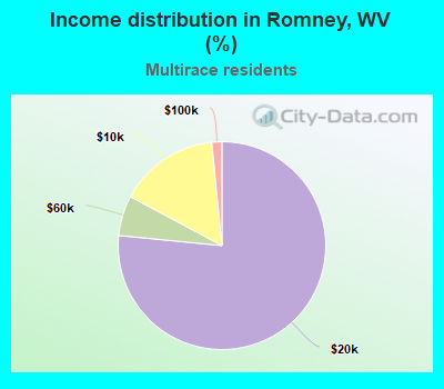 Income distribution in Romney, WV (%)