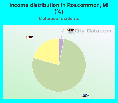 Income distribution in Roscommon, MI (%)