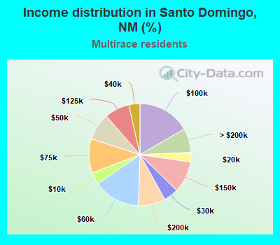 Income distribution in Santo Domingo, NM (%)