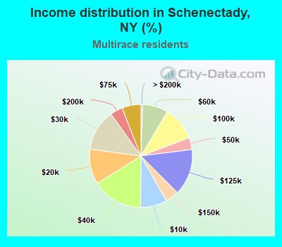 Income distribution in Schenectady, NY (%)