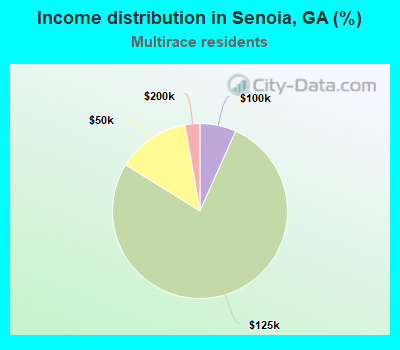 Income distribution in Senoia, GA (%)