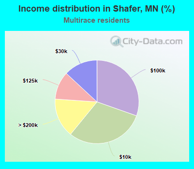 Income distribution in Shafer, MN (%)