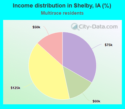 Income distribution in Shelby, IA (%)