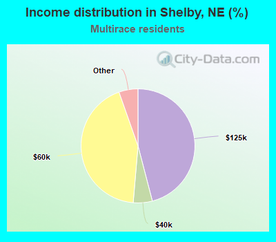 Income distribution in Shelby, NE (%)