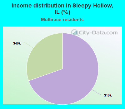 Income distribution in Sleepy Hollow, IL (%)