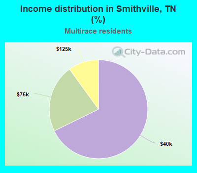 Income distribution in Smithville, TN (%)