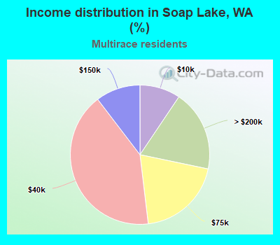 Income distribution in Soap Lake, WA (%)